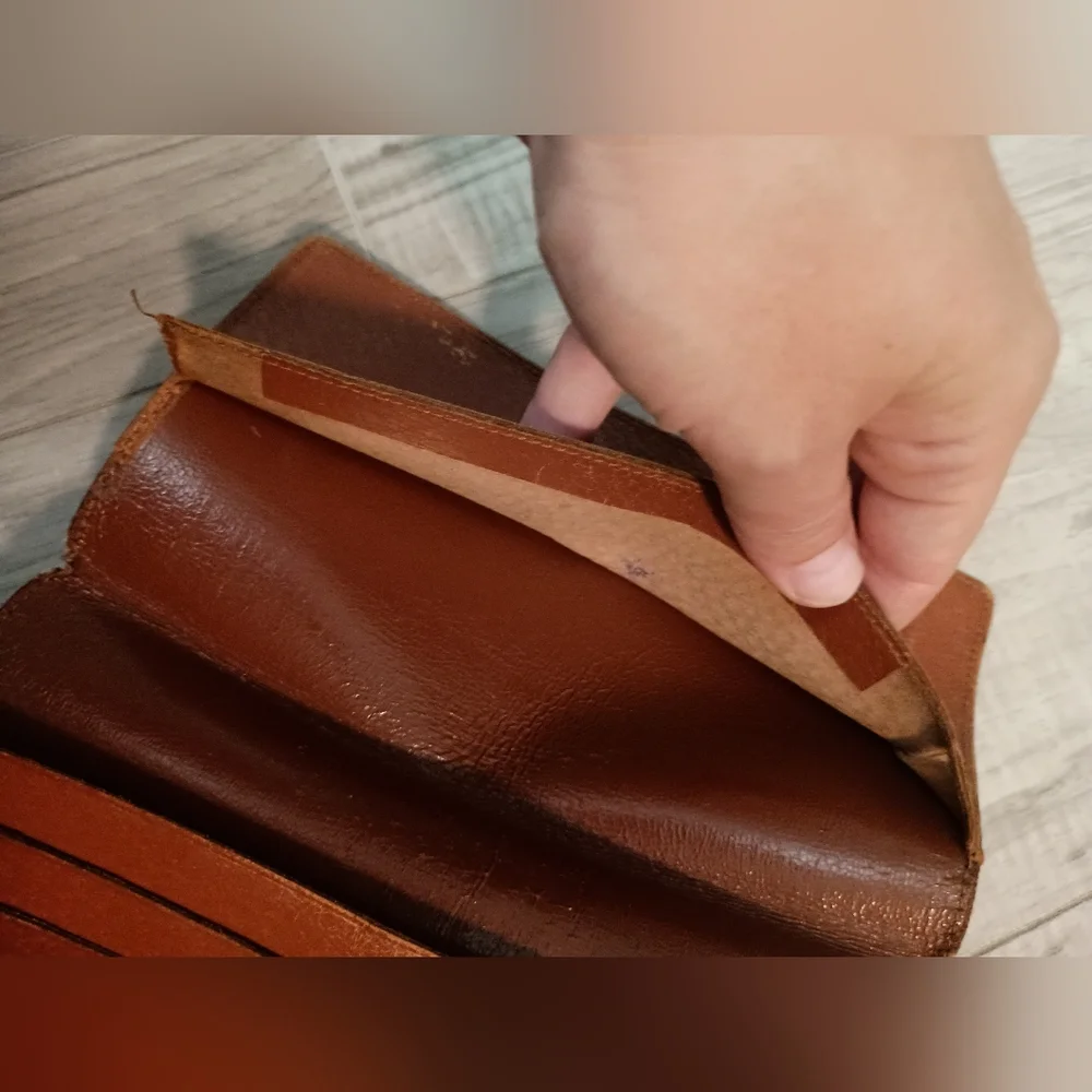 Louis Vuitton Brown Monogram Wallet with Gold Accents - Picture 8 of 11